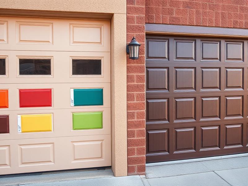 Beautiful garage doors in various colors showcasing design options