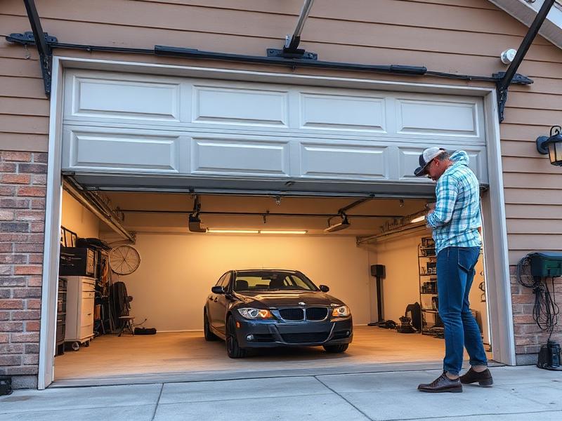 Garage door safety sensor testing demonstration by certified technician